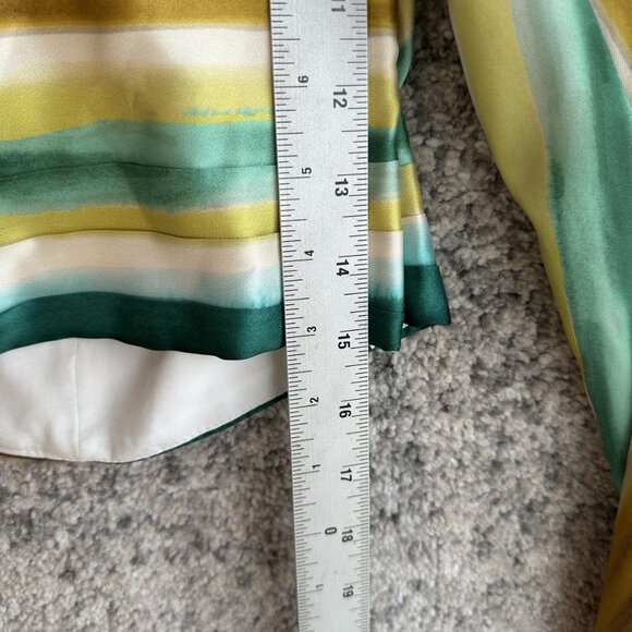 Zara Crop Top Womens XS Multicolor Striped Blouse Long Sleeve V Neck New Tag - Picture 6 of 7